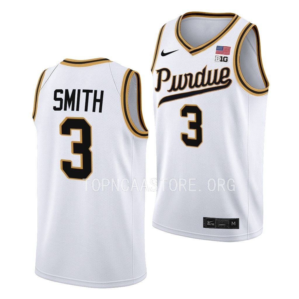 Purdue Boilermakers Rick Mount-Era Braden Smith #3 White Throwback Jersey EJD6VGXV