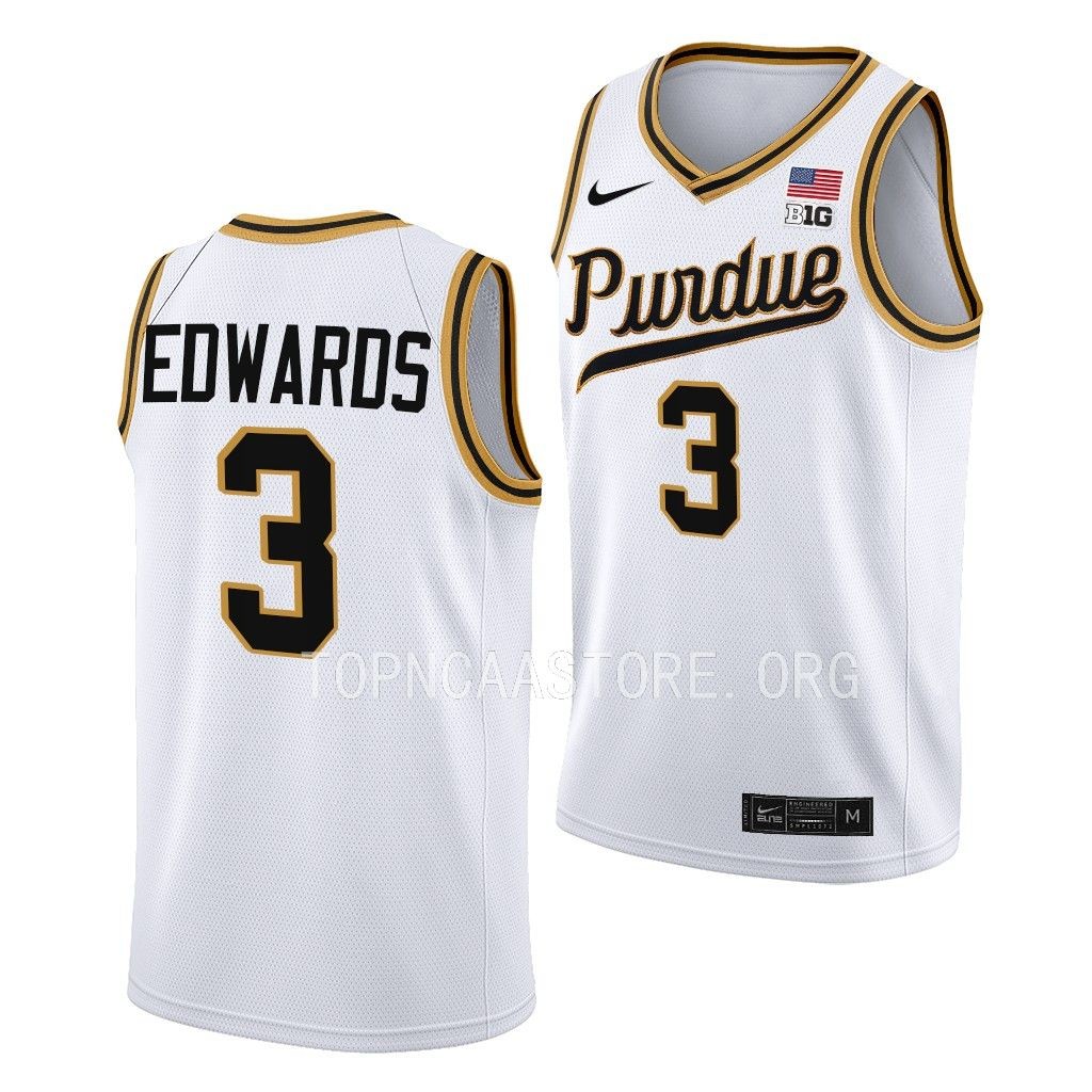 Purdue Boilermakers Rick Mount-Era Carsen Edwards #3 White Throwback Jersey NT09VGXV