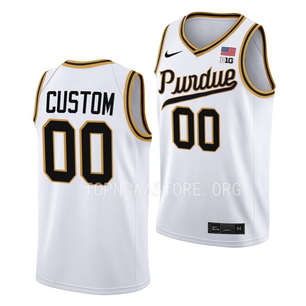 Purdue Boilermakers Rick Mount-Era Custom #00 White Throwback Jersey VZJORGXV