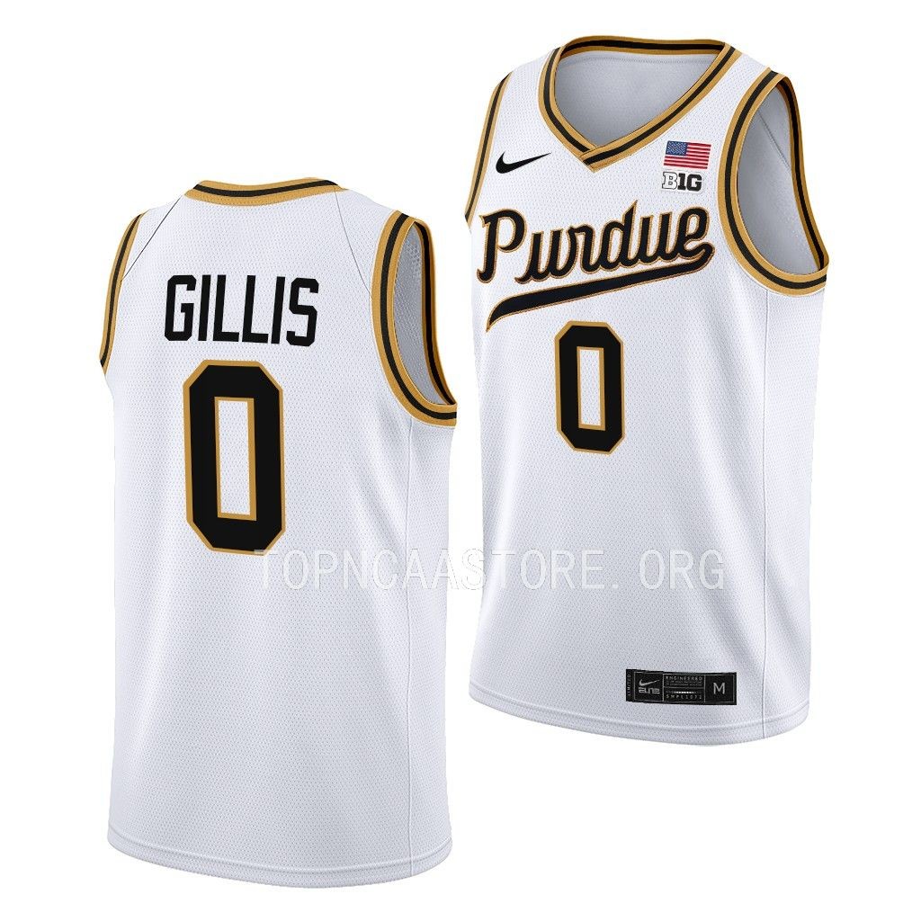 Purdue Boilermakers Rick Mount-Era Mason Gillis #0 White Throwback Jersey KLJWXGXV