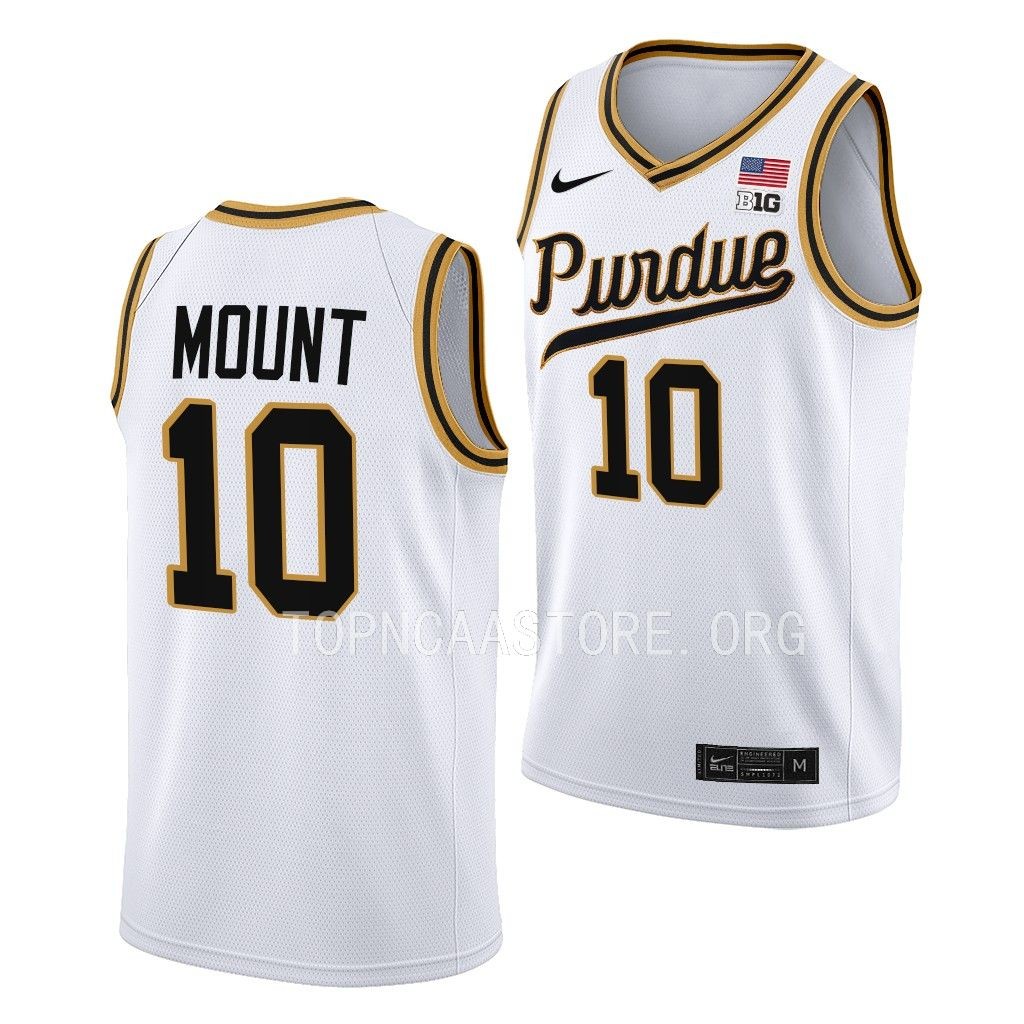 Purdue Boilermakers Rick Mount-Era Rick Mount #10 White Throwback Jersey WDNGJGXV