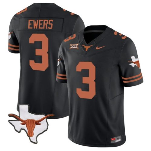 Quinn Ewers Jersey #3 Texas Longhorn Vapor Limited College Football Black AU9H6GXV
