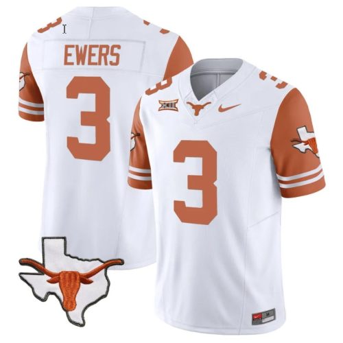 Quinn Ewers Jersey #3 Texas Longhorn Vapor Limited College Football Orange Sleeves GDEHTGXV
