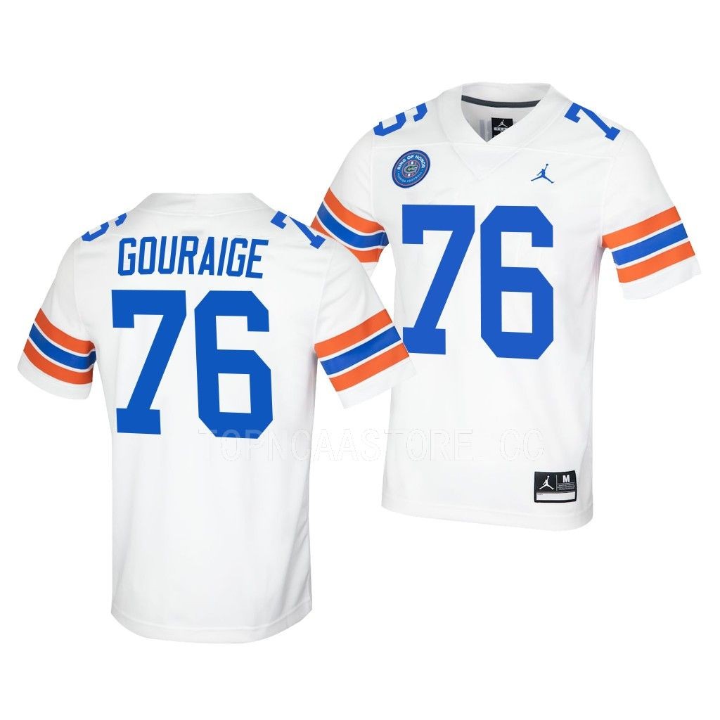 Richard Gouraige Florida Gators Ring Of Honor Untouchable Jersey White #76 Uniform TJTZGGXV