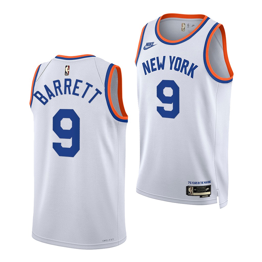RJ Barrett #9 Knicks Classic Edition White Jersey Duke Blue Devils Draft PWX8TGXV