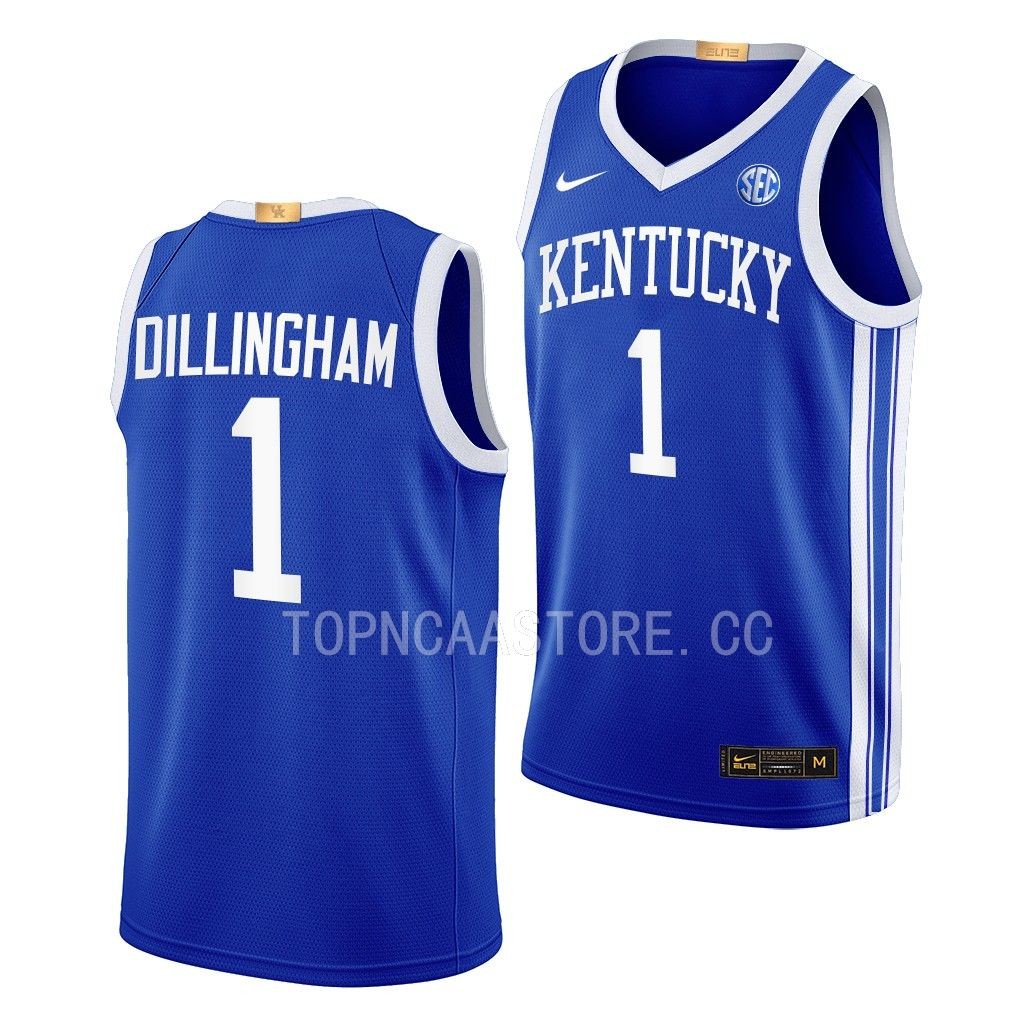 Rob Dillingham Kentucky Wildcats #1 Blue Away Jersey Classc K5QOBGXV