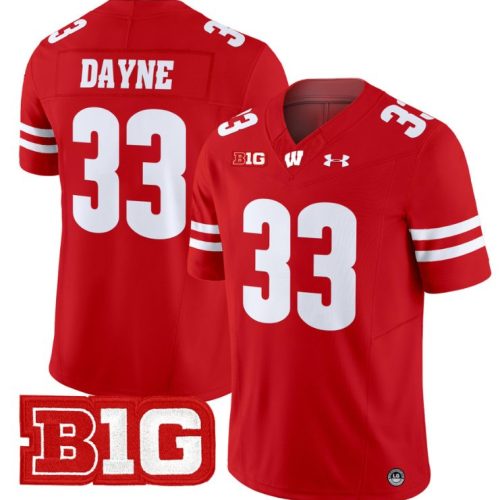 Ron Dayne Jersey #33 Wisconsin Badgers Vapor Football Stitched Red 6A5XNGXV