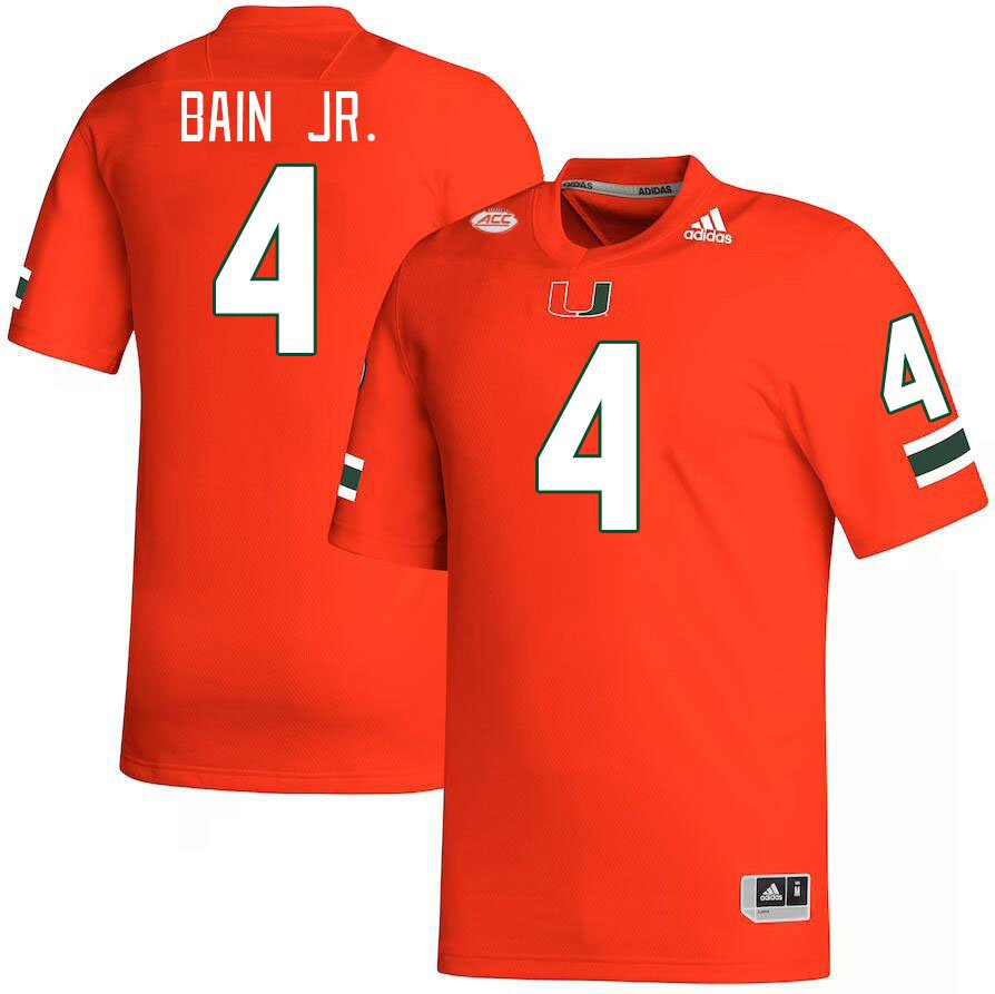 Rueben Bain Jr. Jersey Orange #4 Miami Hurricanes College Football Stitched A7LGGGXV