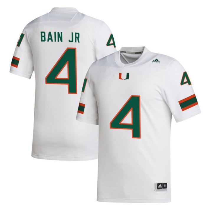Rueben Bain Jr. Jersey White #4 Miami Hurricanes College Football Stitched 2VHIRGXV
