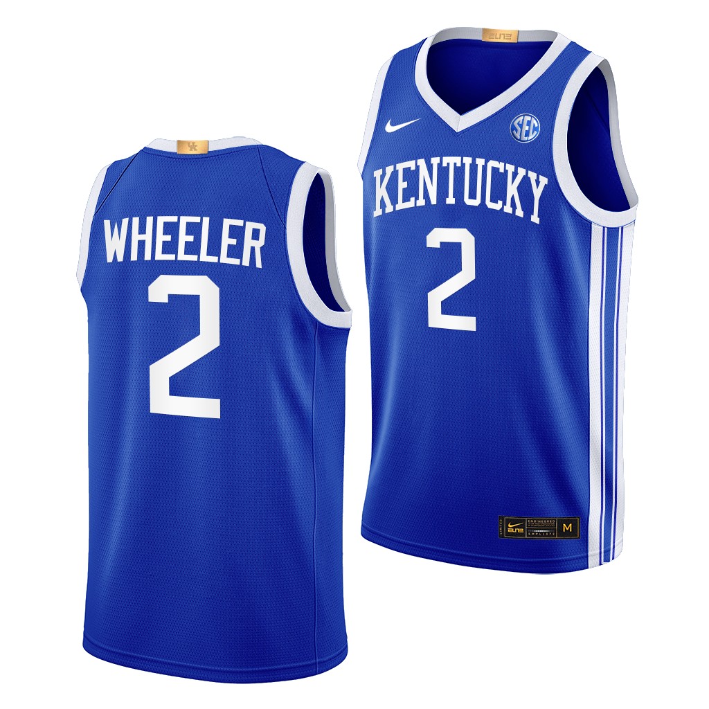 Sahvir Wheeler Kentucky Wildcats #2 Blue Away Jersey 2022-23 Elite QFC6WGXV