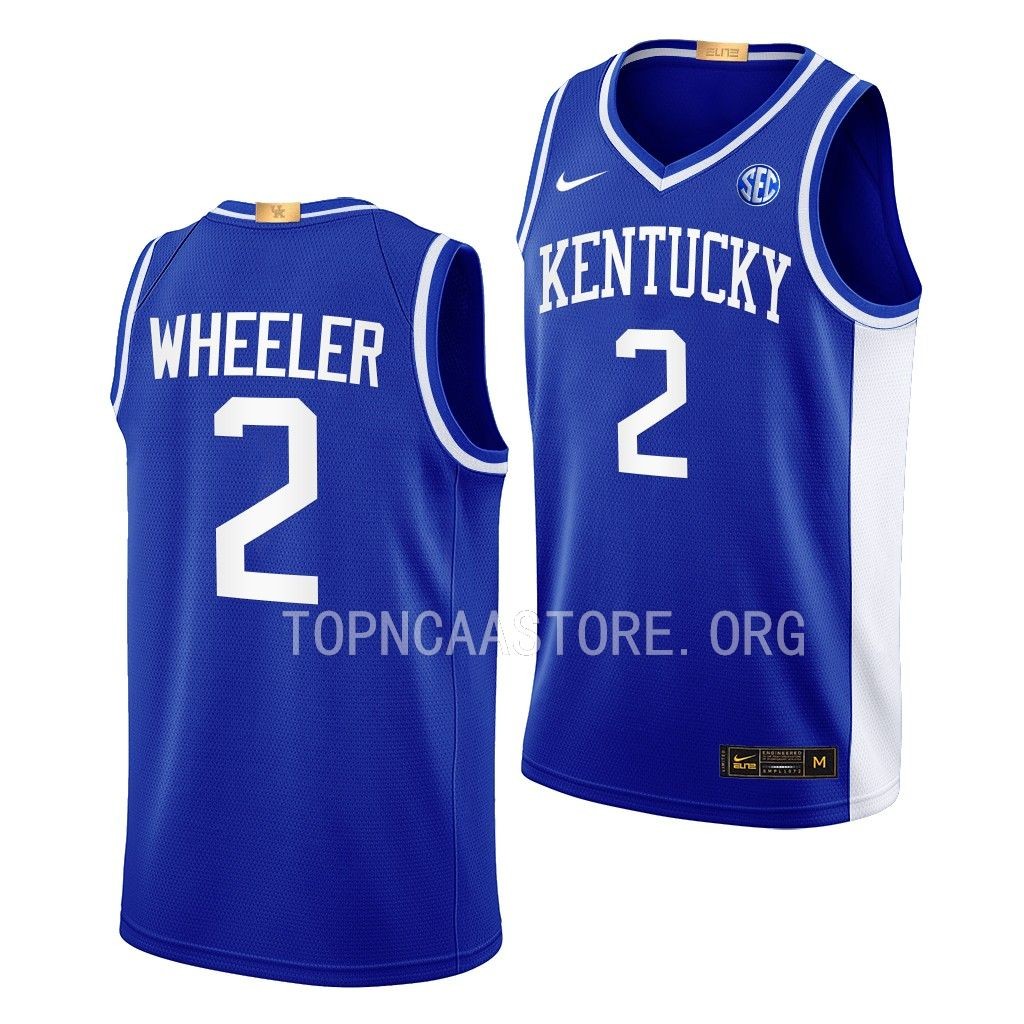 Sahvir Wheeler Kentucky Wildcats #2 Royal Throwback Jersey 2022-23 Go Big Blue MIXSSGXV