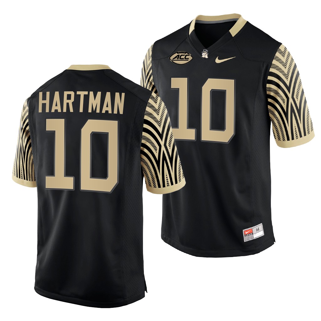 Sam Hartman Wake Forest Demon Deacons #10 Black Jersey 2022-23 College Uniform FGAVDGXV