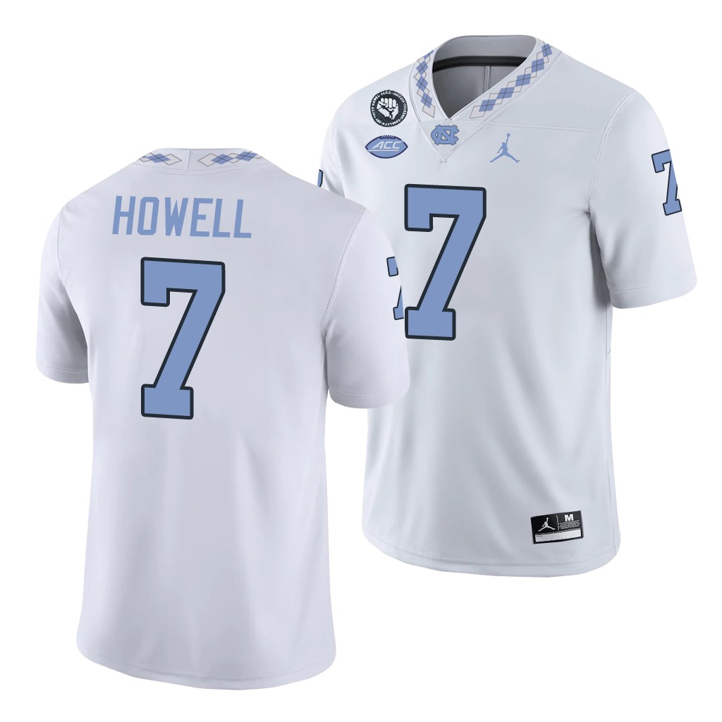 Sam Howell North Carolina Tar Heels Game White 7 Jersey Men DEMNKGXV