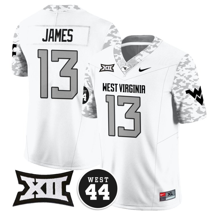 Sam James Jersey #13 West Virginia Mountaineers Vapor Limited Honor Jerry West White B73FPGXV
