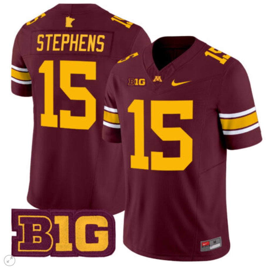 Sandy Stephens Jersey #15 Minnesota Golden Gophers Vapor Limited Football Maroon G7YLFGXV
