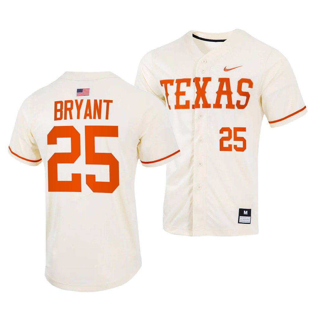 Scott Bryant Texas Longhorns #25 Natural College Full-Button Jersey TVSJKGXV