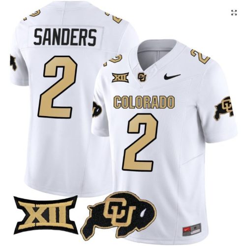 Shadeur Sanders Jersey #2 Colorado Buffaloes Football White Home Alternative MOHG2GXV