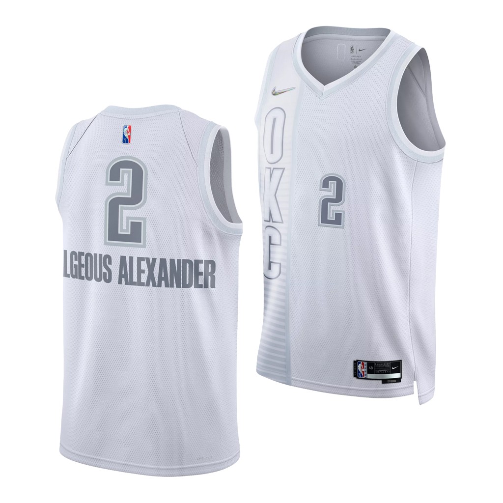 Shai Gilgeous-Alexander #2 Thunder City Edition White Jersey Kentucky Wildcats Draft VDEQGGXV