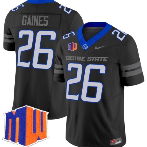 Sire Gaines Jersey #26 Boise State Broncos Vapor Limited College Football Stitched Black GCTV2GXV