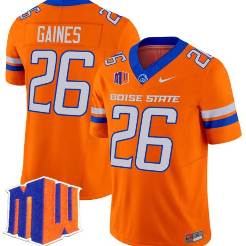 Sire Gaines Jersey #26 Boise State Broncos Vapor Limited College Football Stitched Orange IUQ9VGXV