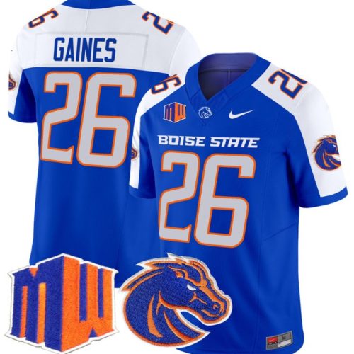 Sire Gaines Jersey #26 Boise State Broncos Vapor Limited College Football Stitched Royal Alternate B6MVKGXV