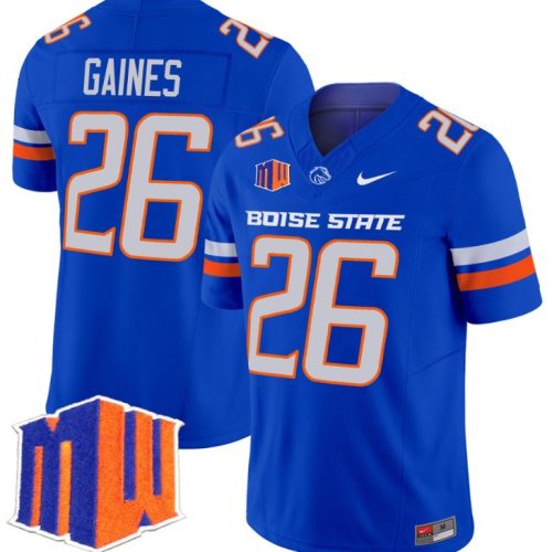 Sire Gaines Jersey #26 Boise State Broncos Vapor Limited College Football Stitched Royal AR5R9GXV