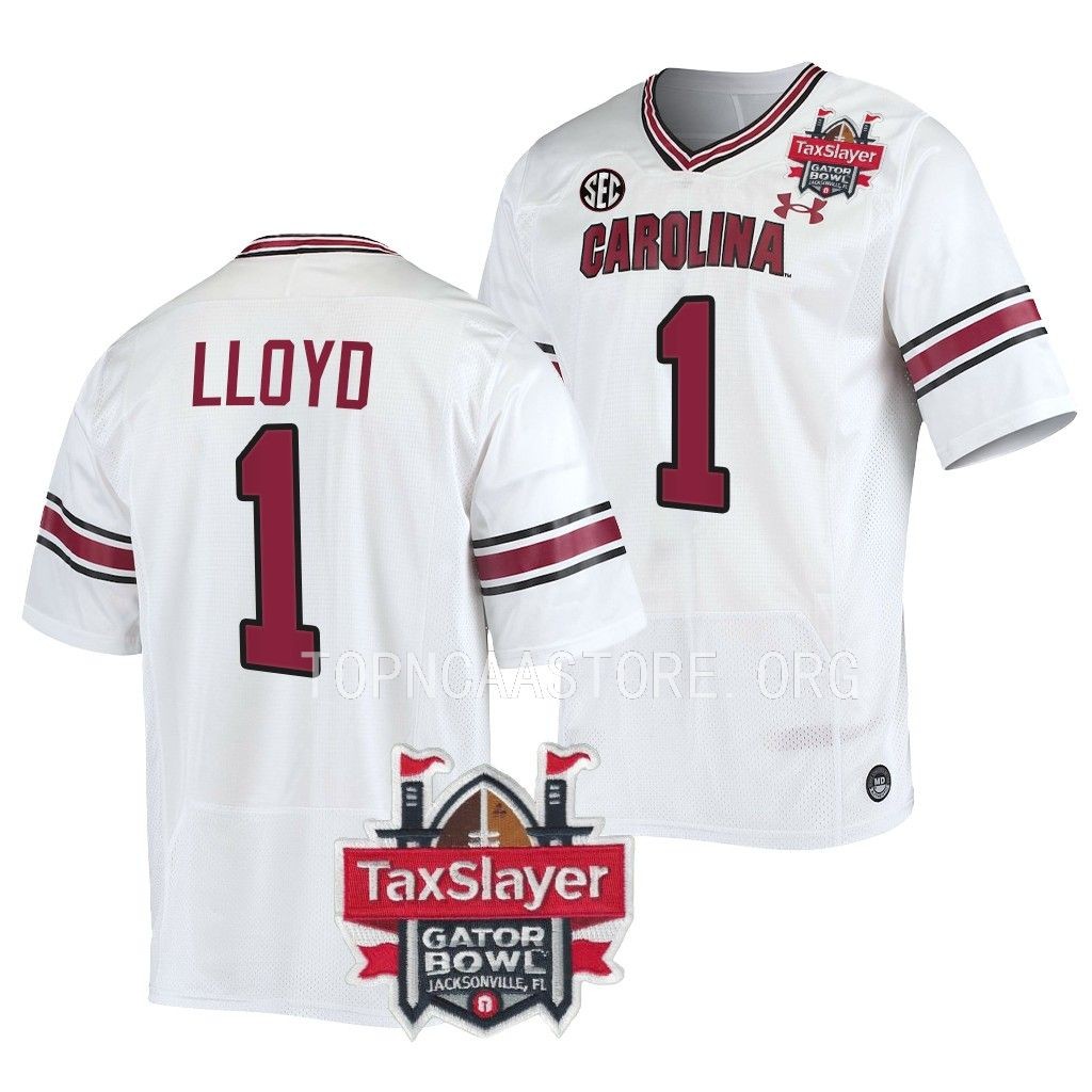 South Carolina Gamecocks #1 MarShawn Lloyd Gator Bowl White College Jersey CRSPPGXV
