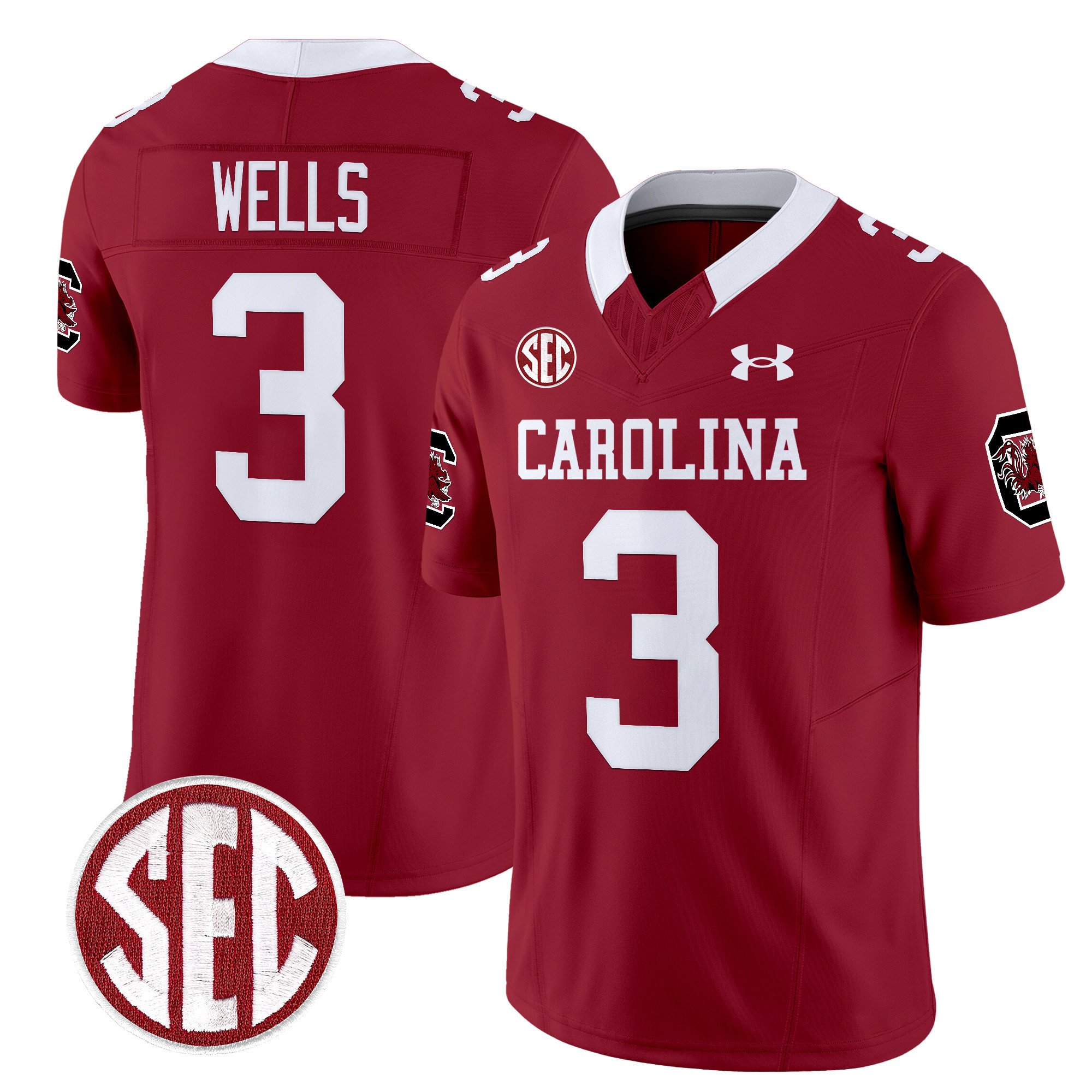 South Carolina Gamecocks 1980 Throwback Vapor Limited Jersey V2 - All Stitched #3 XAXFQGXV