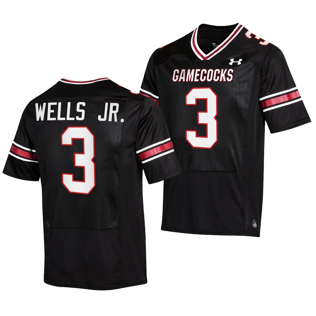 South Carolina Gamecocks Antwane Wells Jr. Jersey 2022-23 College Black #3 NIL Shirt 32SGSGXV