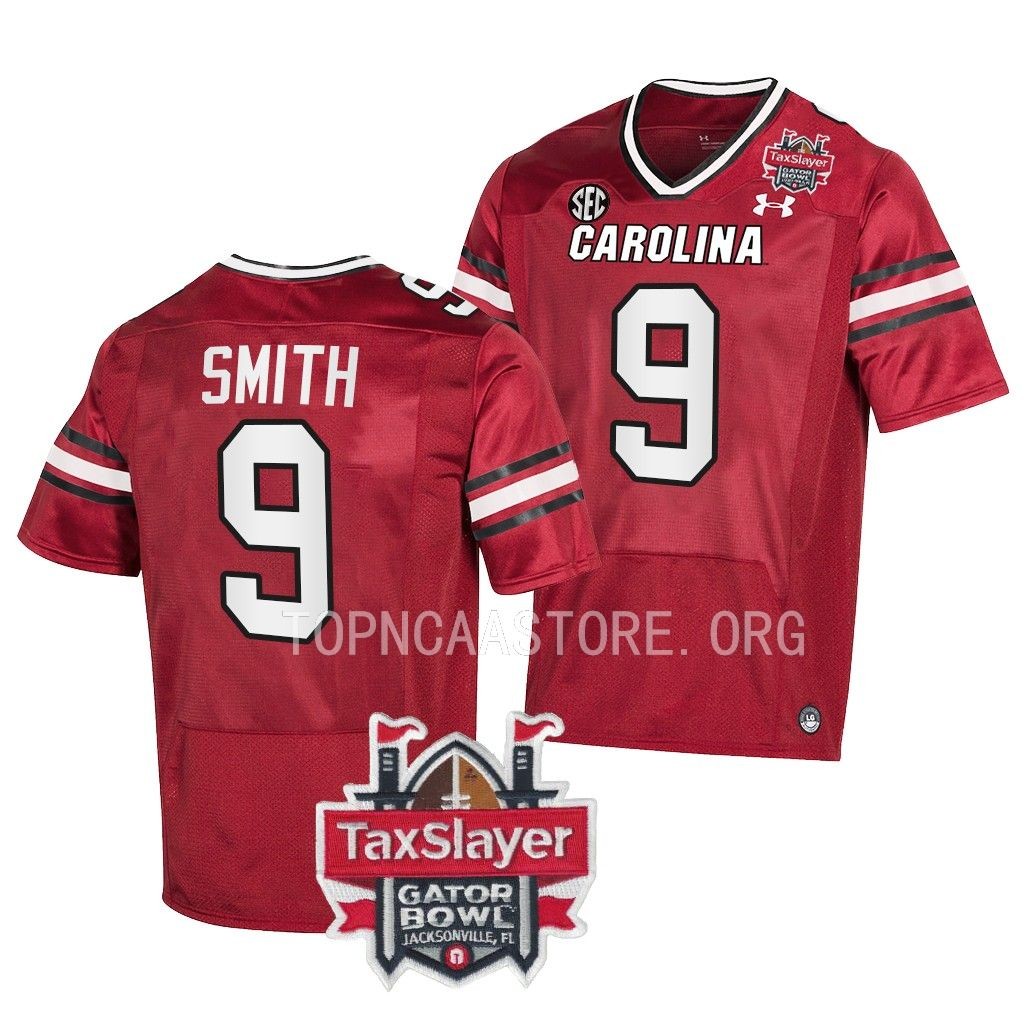 South Carolina Gamecocks Gator Bowl Cam Smith #9 Garnet College Jersey TYGRJGXV