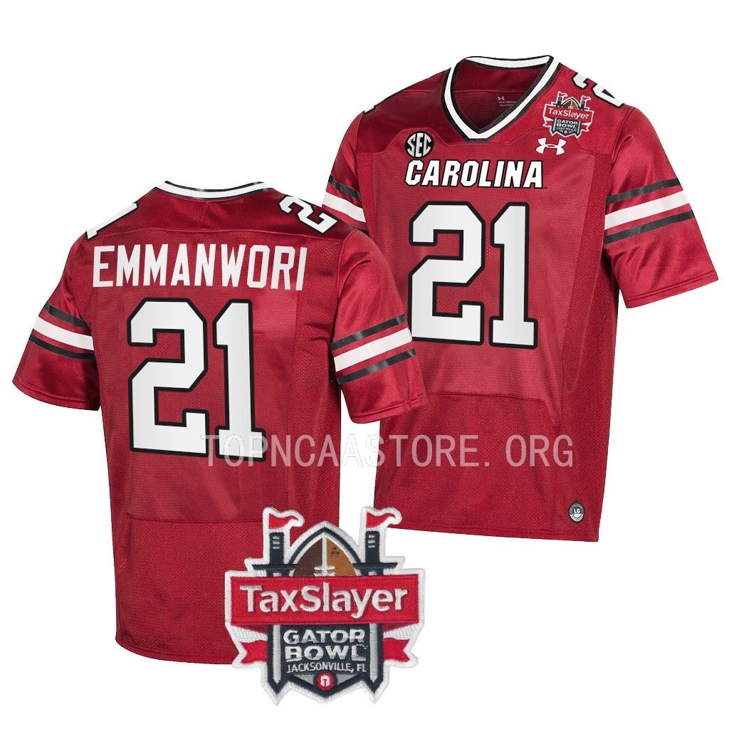 South Carolina Gamecocks Gator Bowl Nick Emmanwori #21 Garnet College Jersey LBNFJGXV