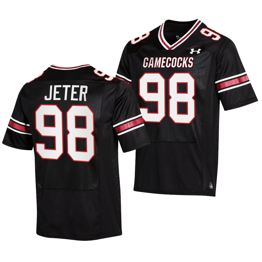 South Carolina Gamecocks Mitch Jeter Jersey 2022-23 College Black #98 NIL Shirt FVJ0XGXV