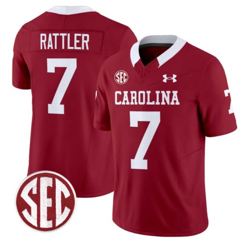 Spencer Rattler Jersey #7 South Carolina Gamecocks Football 1980 Throwback Vapor SEC Patch Garnet GUNMSGXV