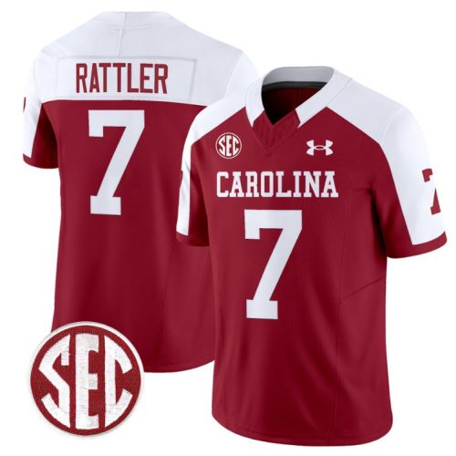 Spencer Rattler Jersey South Carolina Gamecocks Football 1980 Throwback SEC Patch Garnet Alternate XPS5QGXV