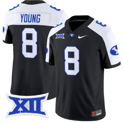 Steve Young Jersey #8 BYU Cougars Vapor Limited College Football Stitched Black Alternate CDCNFGXV