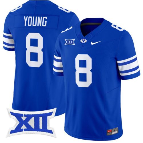 Steve Young Jersey #8 BYU Cougars Vapor Limited College Football Stitched Royal 6OVQFGXV