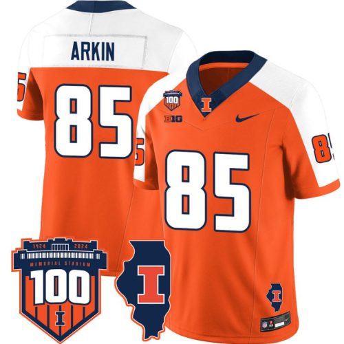 Tanner Arkin Jersey #85 Illinois Fighting Vapor Limited College Football Stitched Orange Alternate YPT0FGXV