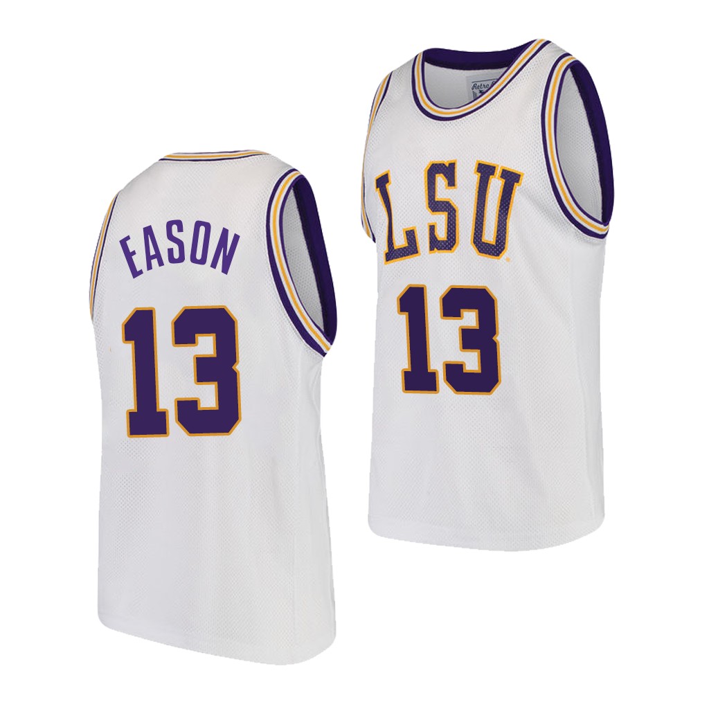 Tari Eason #13 LSU Tigers College transfer White Jersey RCGECGXV