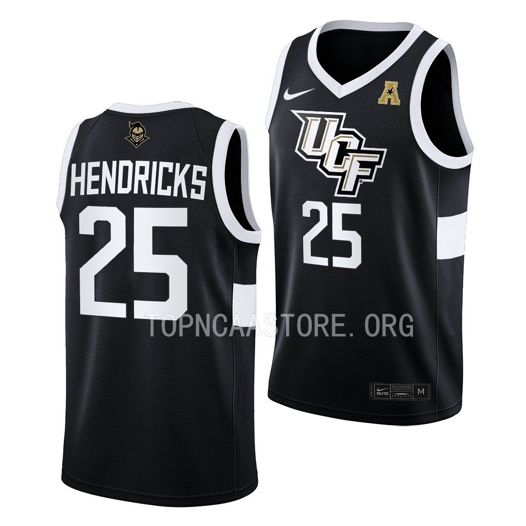 Taylor Hendricks UCF Knights #25 Black College Jersey 2022-23 Away 6UHPVGXV