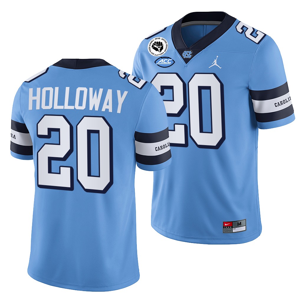 Tayon Holloway North Carolina Tar Heels 2022-23 College Jersey Blue #20 Uniform XCKMNGXV