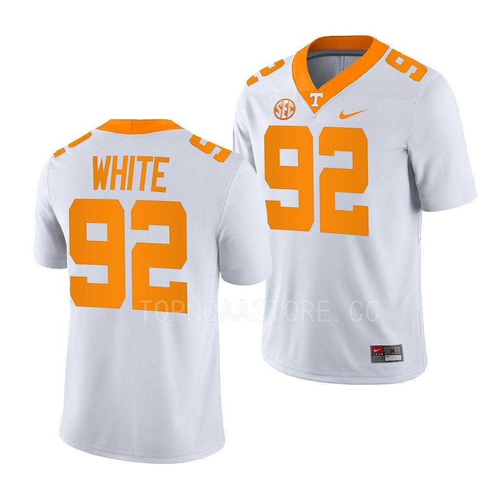 Tennessee Volunteers #92 Reggie White College White NILame Jersey QKSHUGXV