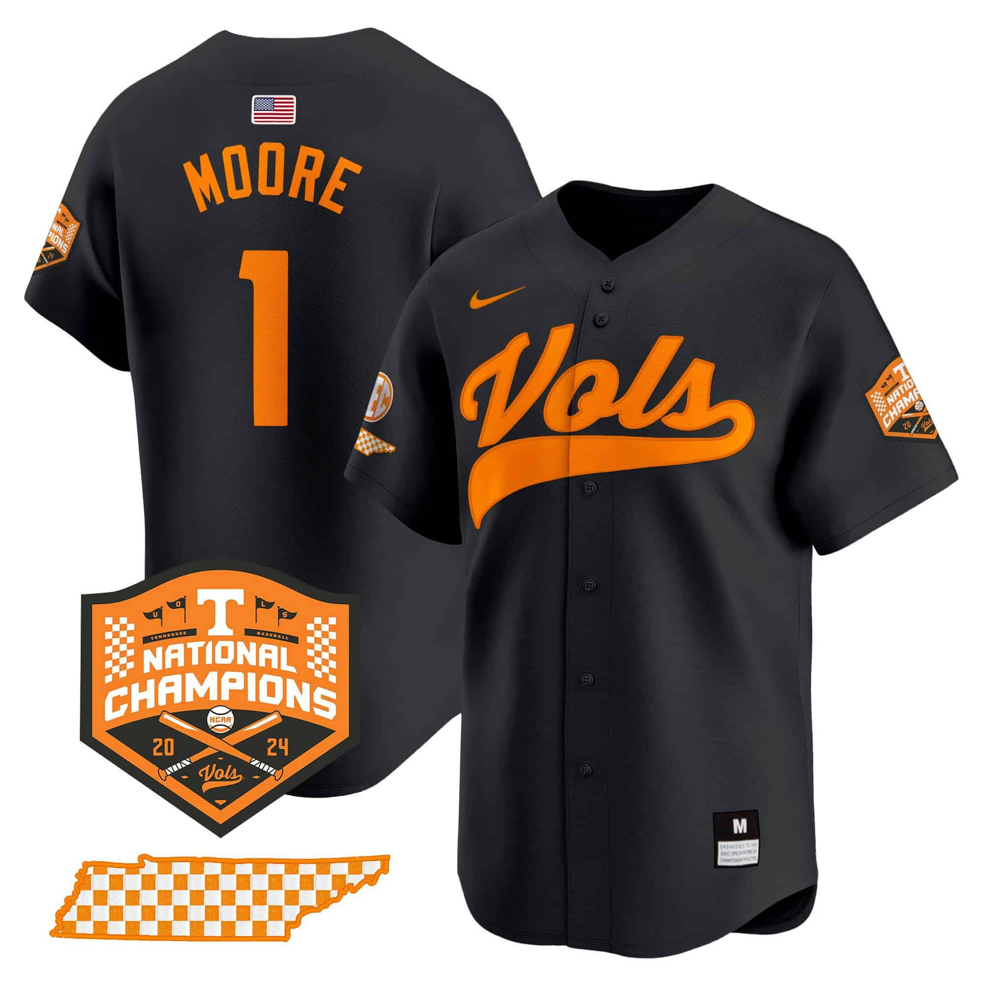 Tennessee Volunteers Champions Vapor Premier Limited Jersey - All Stitched #1 OGRV5GXV