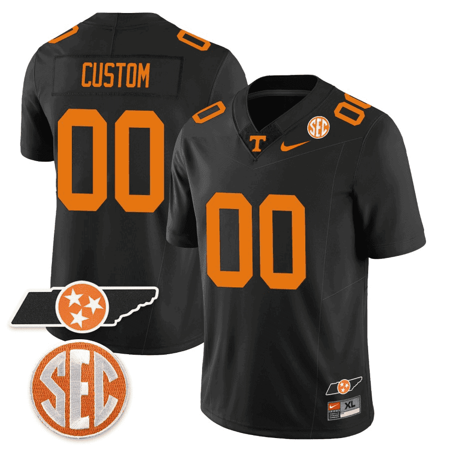 Tennessee Volunteers Checkerboard &amp Alternate Custom Jersey V2 - All Stitched #2 7TQYTGXV