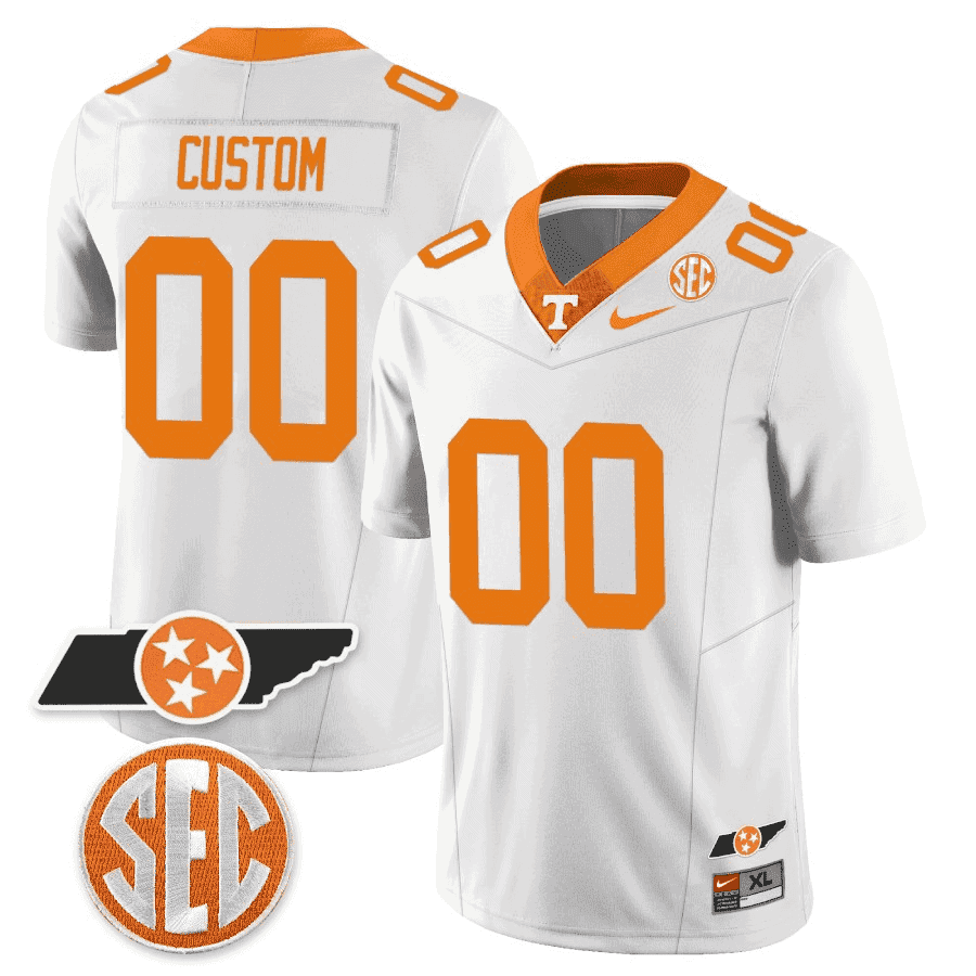Tennessee Volunteers Checkerboard &amp Alternate Custom Jersey V2 - All Stitched #5 3S0DVGXV