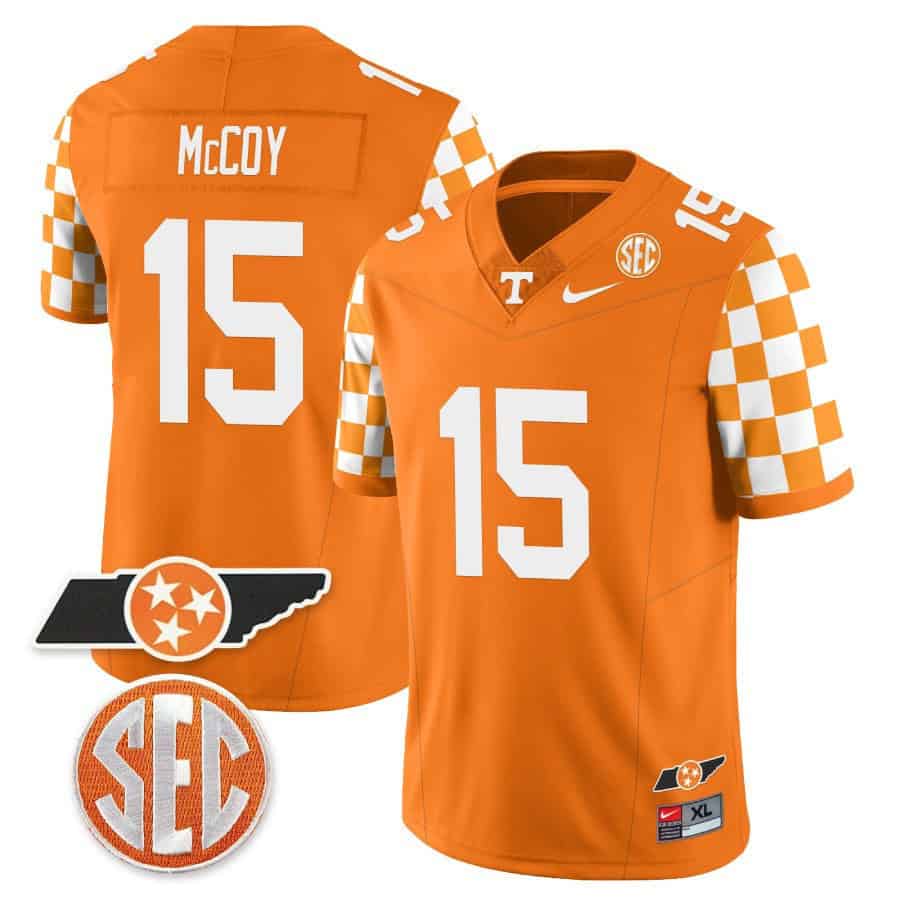 Tennessee Volunteers Checkerboard &amp Alternate Jersey V2 - Stitched #18 VM4OFGXV