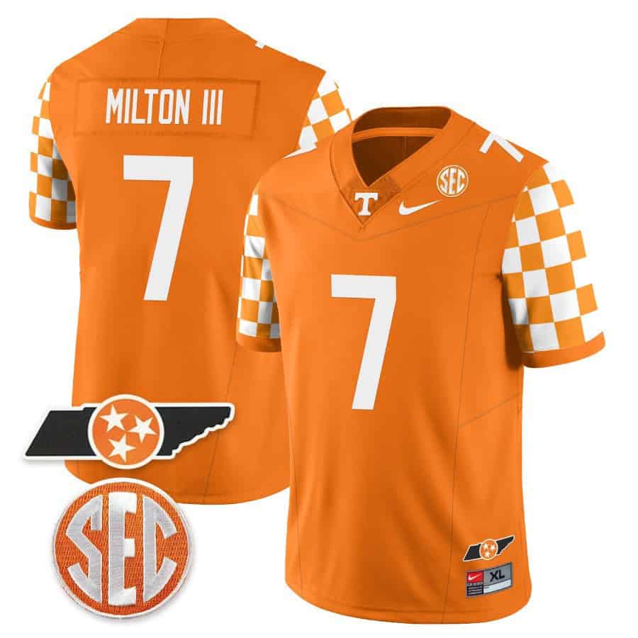 Tennessee Volunteers Checkerboard &amp Alternate Jersey V2 - Stitched #22 KLYXIGXV