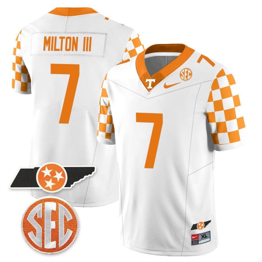 Tennessee Volunteers Checkerboard &amp Alternate Jersey V2 - Stitched #30 MEAIIGXV