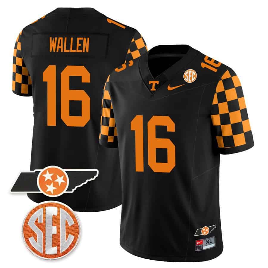 Tennessee Volunteers Checkerboard &amp Alternate Jersey V2 - Stitched #9 XMPWKGXV