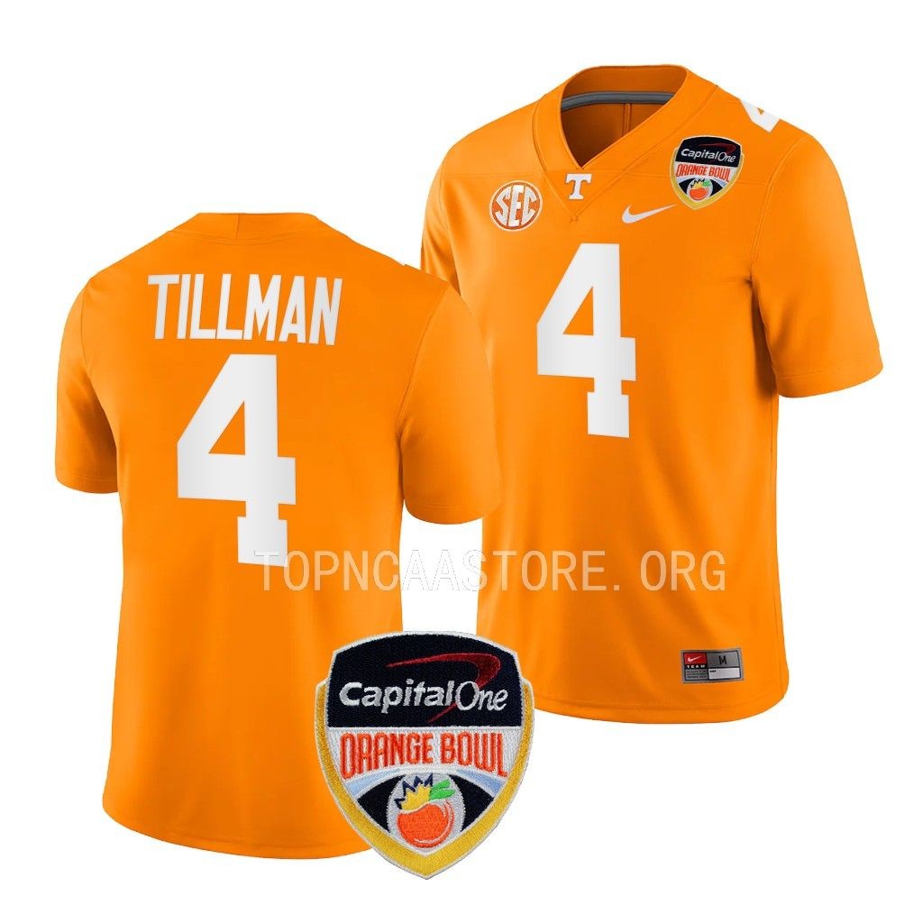 Tennessee Volunteers Orange Bowl Cedric Tillman #4 Orange College Jersey XXZFHGXV