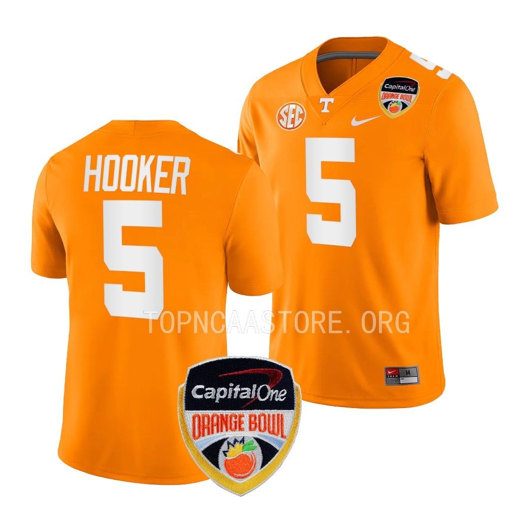Tennessee Volunteers Orange Bowl Hendon Hooker #5 Orange College Jersey BPUVQGXV